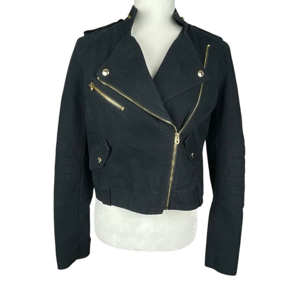 Juicy Couture Cotton Moto Jacket Black M
